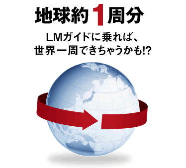 地球約1周分　LMガイドに乗れば、世界一周できちゃうかも！？