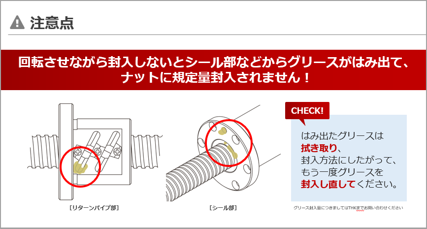 ボールねじグリース封入方法3